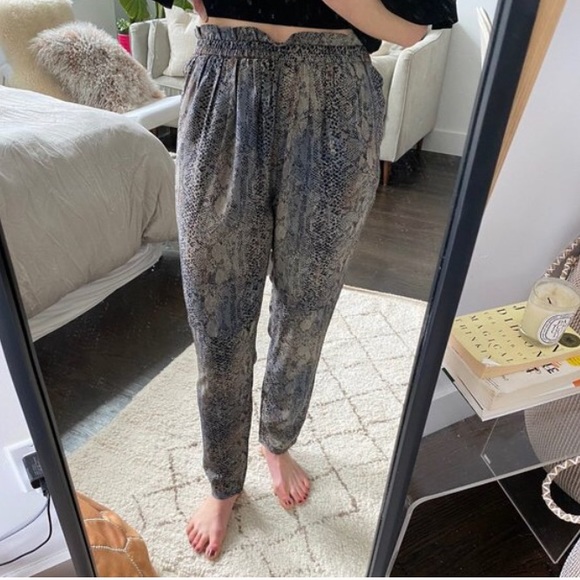 Aritzia Snake Print Silk Pants | Poshmark